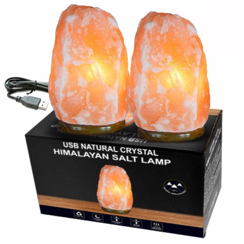 Himalayan pink salt lamp - 2x,