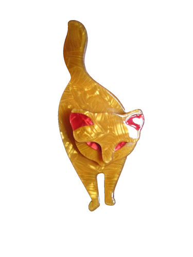 Lea stein cat - stein, brooch,