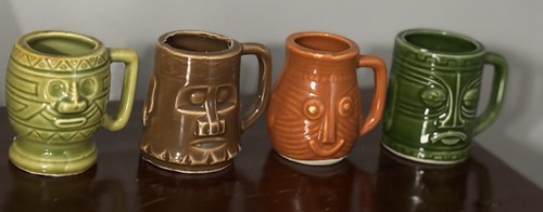 Vintage 4pc miniature tiki - vintage,