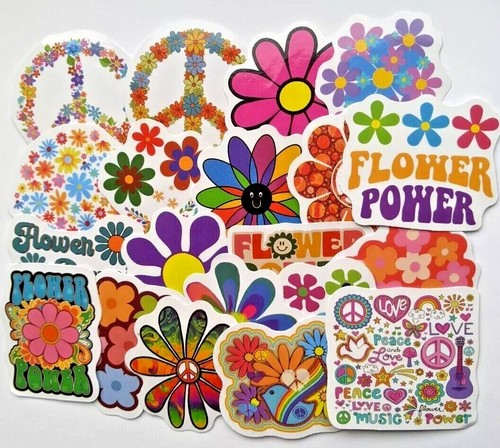 Flower power stickers 50 - flower, 20/50