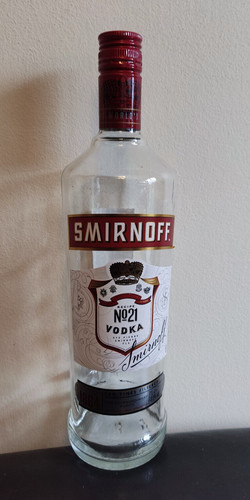 Empty smirnoff 1 litre - no,