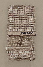 DKNY • Metal Chainmail Mesh Bracelet • Silver Tone • 16cm • Preloved • Vintage