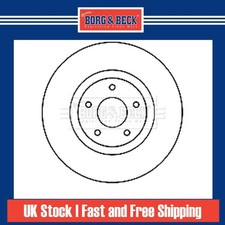 2x Brake Discs Vented For Nissan Qashqai 1.6 dCi Borg & Beck Front 40206ET01A