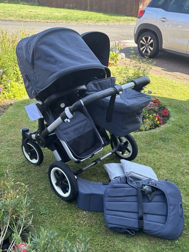 Stormy blue bugaboo donkey duo - stormy,