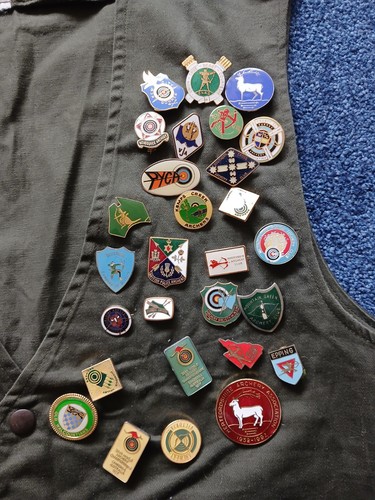 Various archery pins badges - various,