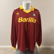 Roma Home Football Shirt Jersey 1991/1992 L/S Long Sleeve