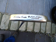 ORIGINAL JOHN LETTERS  CENTRE SHAFT PUTTER LEATHER GRIP 35" WITH MAGNETIC MARKER