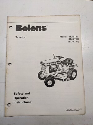 Bolens manual operation - manual,