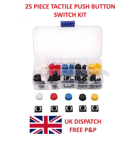 Tactile push button coloured - tactile,