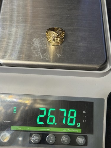 Gold saddle ring size z - ct,