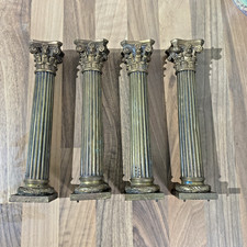 4 Vintage Clock Case Pillar  - Corinthian Column Pillar - Clockmakers Spares