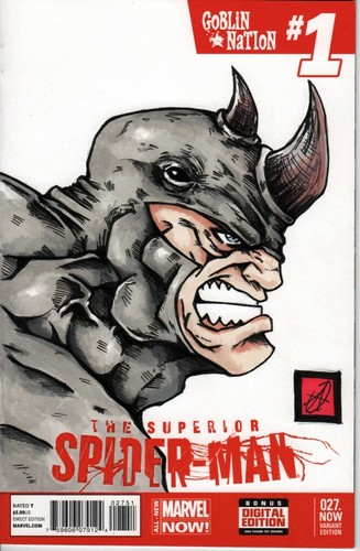 Spiderman rhino blank - spiderman, variant