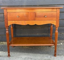 Cherry Two Drawer Console Side Table
