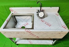 Stainless Steel Commercial Kitchen Sink 1m / Single Bowl with Right Hand Drainer