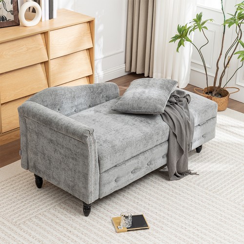 Luxury grey single seater sofa - single,