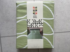 Orla Kiely Green Linear Stem King Size Duvet Cover & 2 Pillowcase Set - New