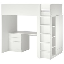 IKEA Loft Bed with White Desk