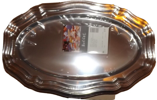 Hard plastic silver oval - 5, x