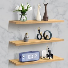 Set of 3 Floating Wall Shelves Picture Ledge Display Rack Book Hanging Shelf