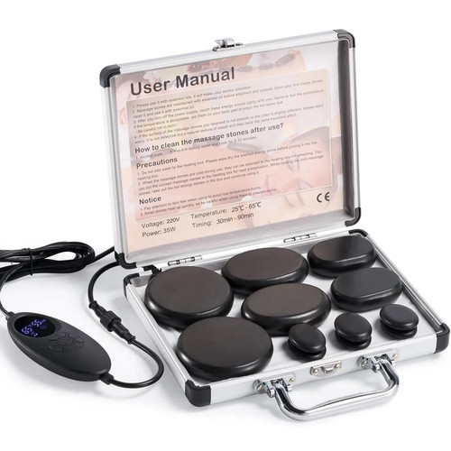 Piece hot stone massage set - 12-piece,