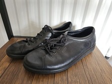 EU 41 UK 7.5 ECCO Derby Noir Soft II women’s lace up shoes flats 