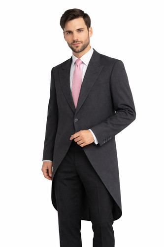 Charcoal grey tailcoat jacket - charcoal,