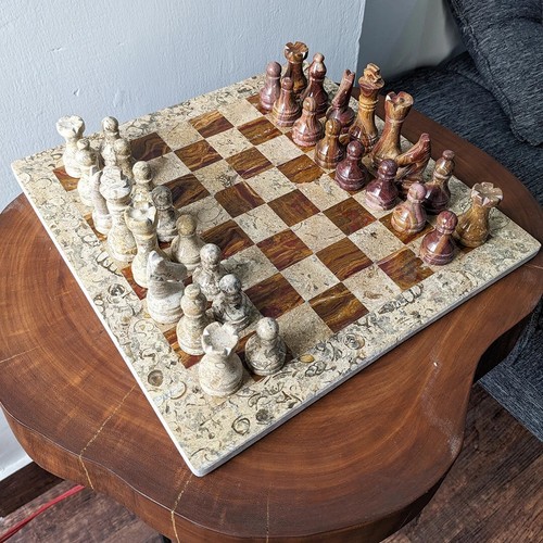 Handmade marble chess set - marble,