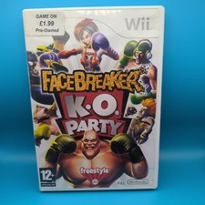 FACEBREAKER K.O PARTY Nintendo Wii game with manual