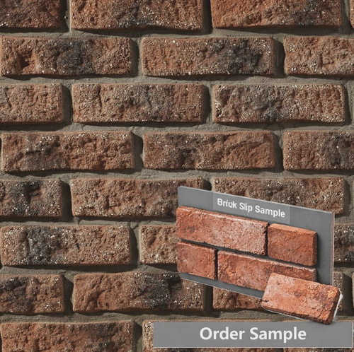 Brick slips sample rustic dark - brick,