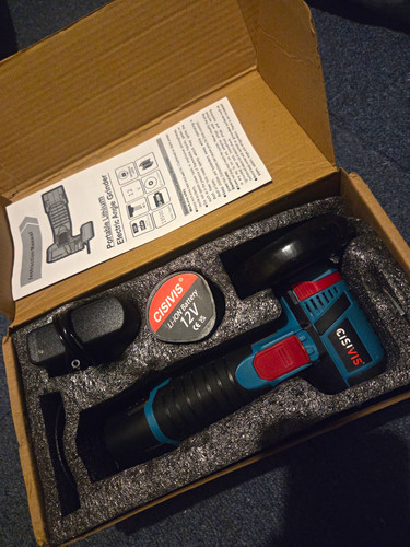 12v cordless angle grinder 3in - 12v,
