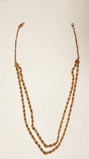 22KY Gold Mala Chain, Adjustable, with Rudraksha beads 20.5" 