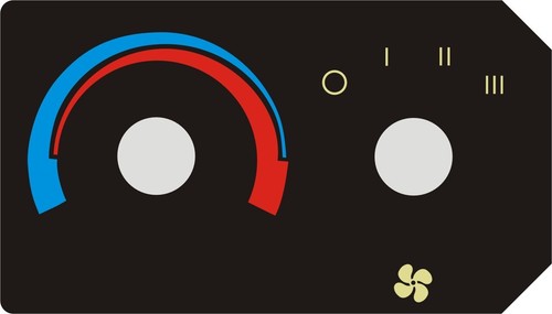 Jcb heater control decal - , decal.