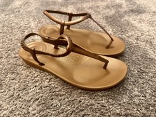 Fitflop Women's Iqushion Sandals Size 6 UK Bronze NEW with tags