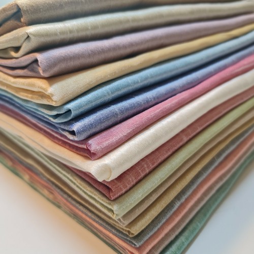 Raw silk faux dupion fabric - silk,