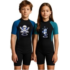 BOYS GIRLS SHORTY WETSUIT CHILDS KIDS  UV SWIM WET SUIT TO FIT AGE 1-10 YEARS