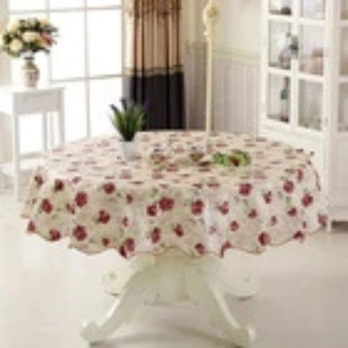 Round pvc vinyl tablecloth - round,