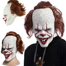Stephen King's It Mask Pennywise Clown Mask Halloween Cosplay Scary Joker Mask