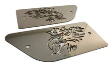 Scania 4 Series Side Wing Plates 2 pcs Stainless steel Mirror Polish Griffin