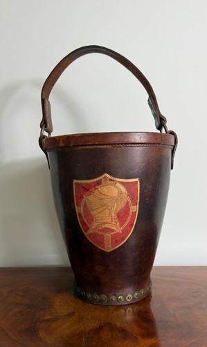 Vintage english leather fire - vintage,