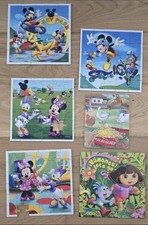 Vintage Disney Mickey Mouse and Dora the Explorer Puzzles Jigsaw Various 