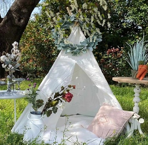 Large kids teepee lace wood - large,