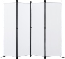 Foldable Room Divider Partition Screen 4 Panels Freestanding Wall Room Separator