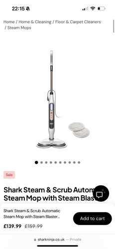 Shark steam scrub automatic - steam, &
