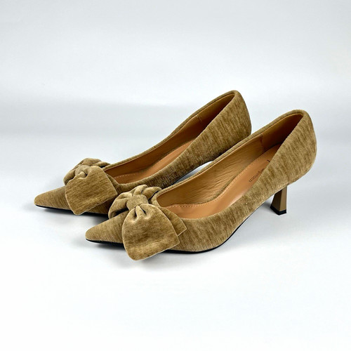 Sergio todzi beige fabric bow - fabric,