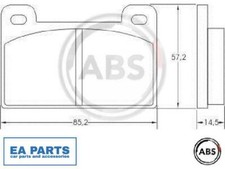 Brake Pad Set, disc brake for SKODA WARTBURG A.B.S. 36372