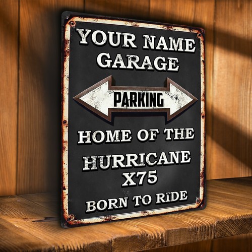 Triumph hurricane parking sign - hurricane,