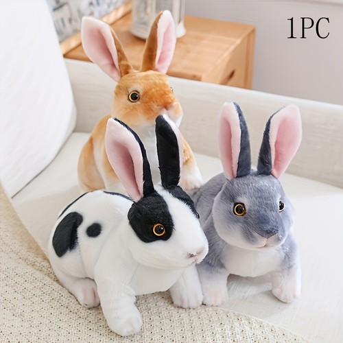 Realistic rabbit plush toy - realistic,