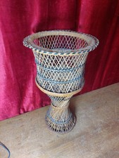 Vintage 1970's Wicker Planter