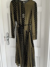 L K Bennett Nichol Gold Black