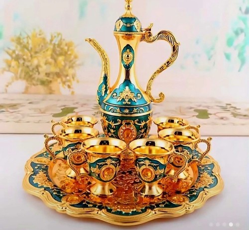 Vintage moroccan tea set blue - tea,